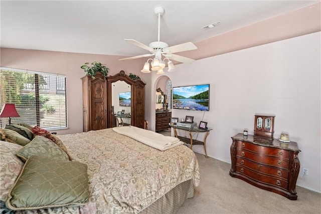 2757 Cape Dr, Corona, CA 92882 - bedroom featuring light carpet and ceiling fan