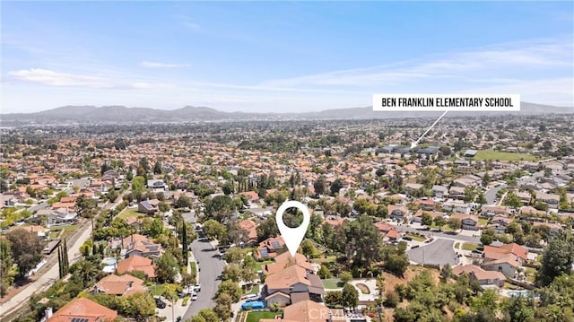 2757 Cape Dr, Corona, CA 92882 - aerial perspective of suburban area featuring a mountainous background