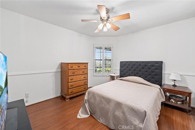 2757 Cape Dr, Corona, CA 92882 - bedroom featuring wood finished floors, baseboards, and ceiling fan