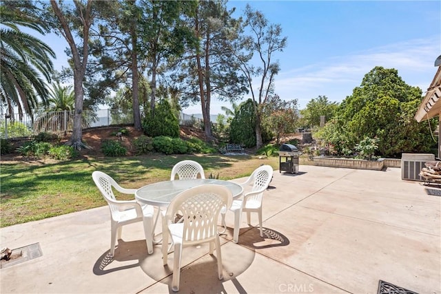 2757 Cape Dr, Corona, CA 92882 - fenced backyard with outdoor dining area, a patio area, and a grill