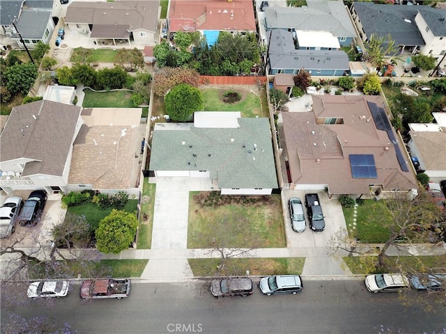 aerial view of residential area