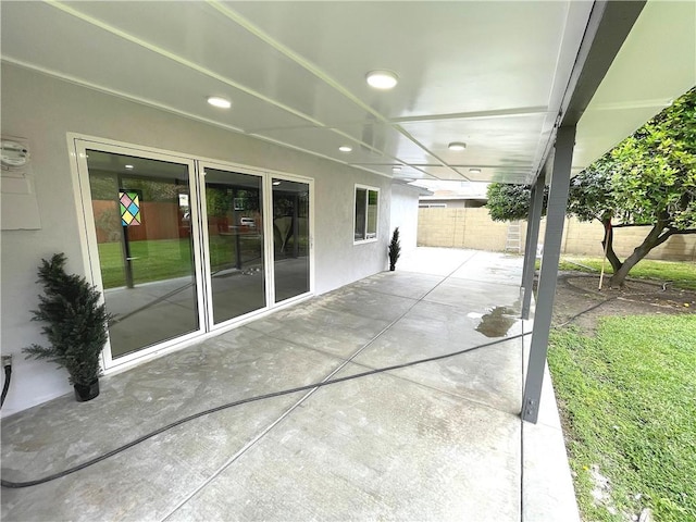 view of patio / terrace with fence