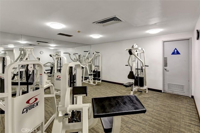 800 W 1st St Unit 710, Los Angeles, CA 90012 - workout area with carpet and baseboards