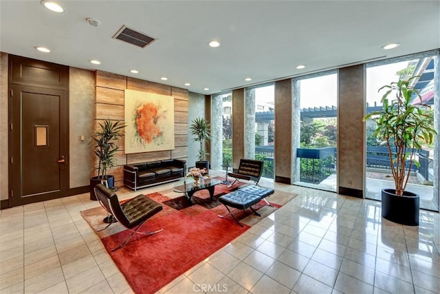 800 W 1st St Unit 710, Los Angeles, CA 90012 - community lobby with recessed lighting and floor to ceiling windows