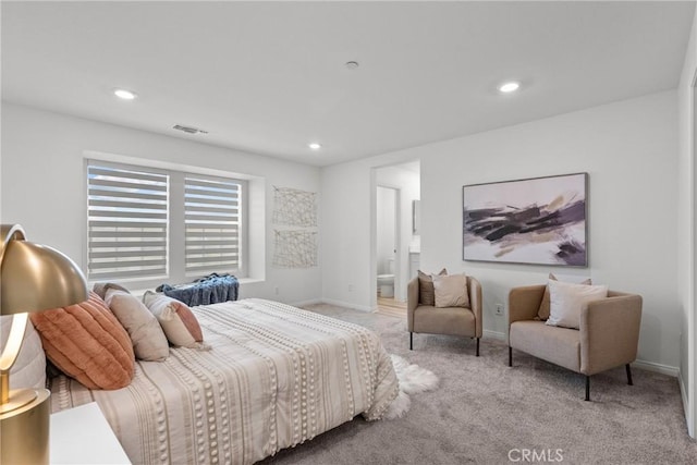 3981 E Huntington St, Ontario, CA 91761 - bedroom featuring recessed lighting, visible vents, baseboards, and light carpet