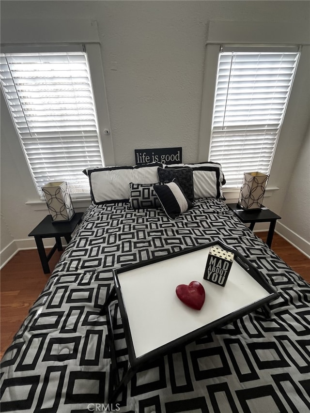 1449 W 45th St, Los Angeles, CA 90062 - bedroom with wood finished floors and baseboards