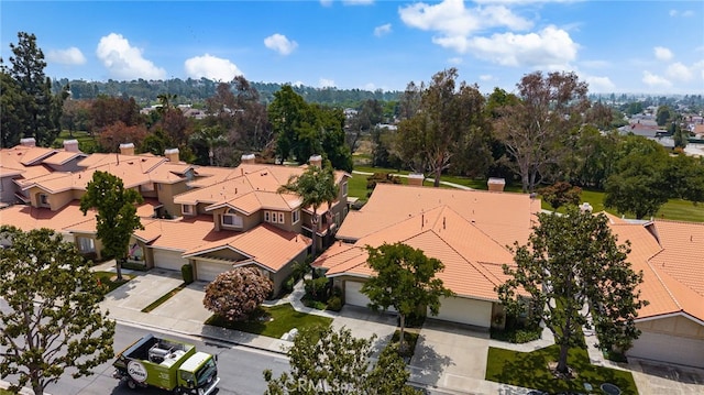 aerial view with a residential view