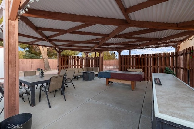 21089 Ottawa Rd, Apple Valley, CA 92308 - view of patio with a fenced backyard and outdoor dining area