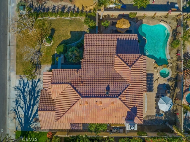 48674 Acropolis St, Indio, CA 92201 - drone / aerial view of a pool area