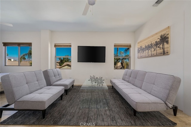 48674 Acropolis St, Indio, CA 92201 - living room featuring a ceiling fan