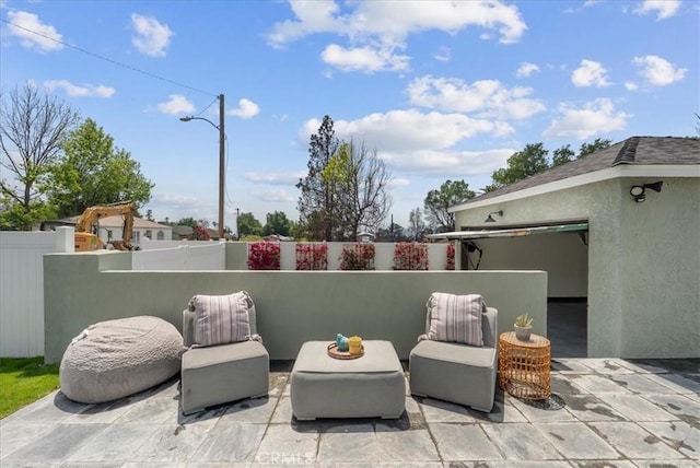 view of patio with fence