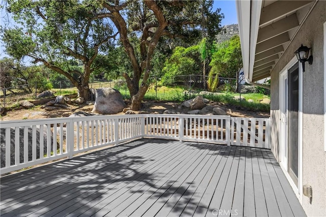 deck with fence