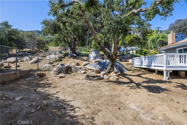 33340 Gisborne Way, Lake Elsinore, CA 92530 - view of yard featuring a wooden deck