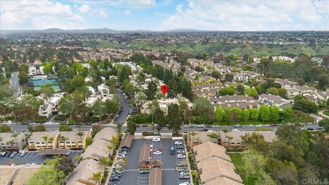 aerial view featuring a residential view