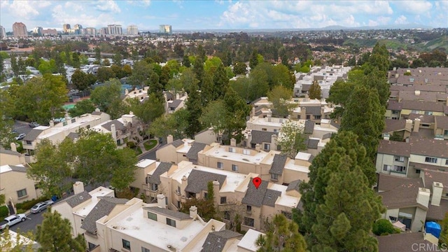 aerial view featuring a residential view