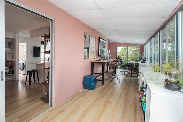 1145 Apache, Topanga, CA 90290 - sunroom featuring separate washer and dryer