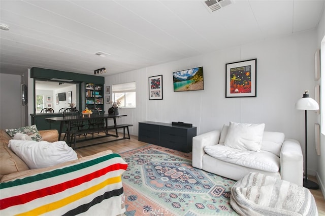 1145 Apache, Topanga, CA 90290 - living area featuring wood finished floors