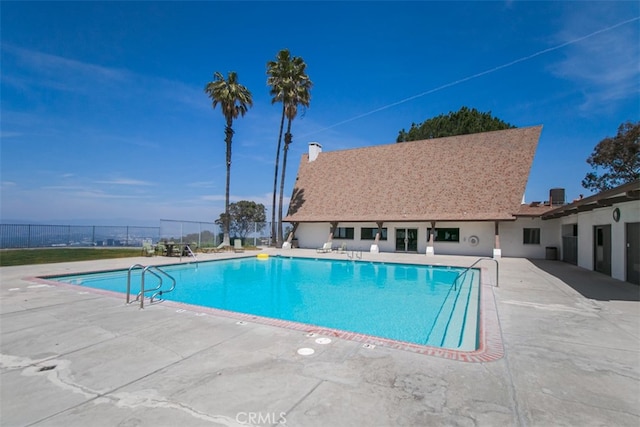 1145 Apache, Topanga, CA 90290 - community pool with fence and a patio area