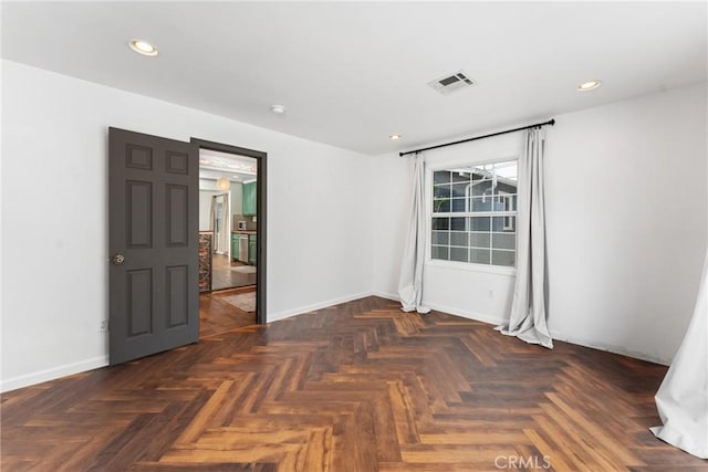6338 Court Ave, Whittier, CA 90601 - unfurnished room with baseboards, visible vents, and recessed lighting