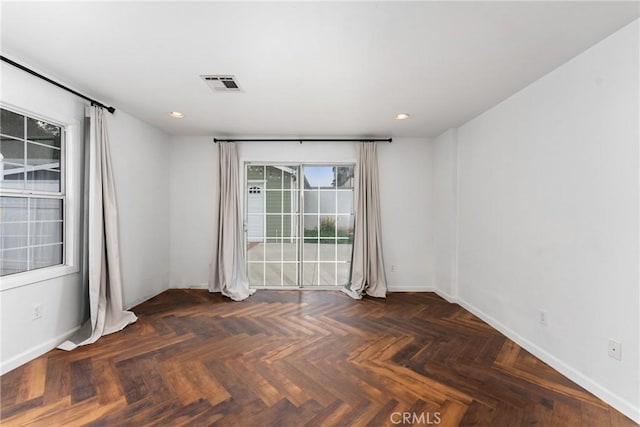 6338 Court Ave, Whittier, CA 90601 - spare room with baseboards, visible vents, and recessed lighting