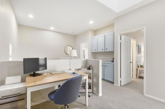 18562 Caminito Pasadero, San Diego, CA 92128 - office featuring light colored carpet, baseboards, and recessed lighting