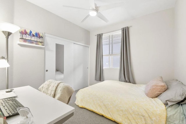 18562 Caminito Pasadero, San Diego, CA 92128 - bedroom with a closet and a ceiling fan