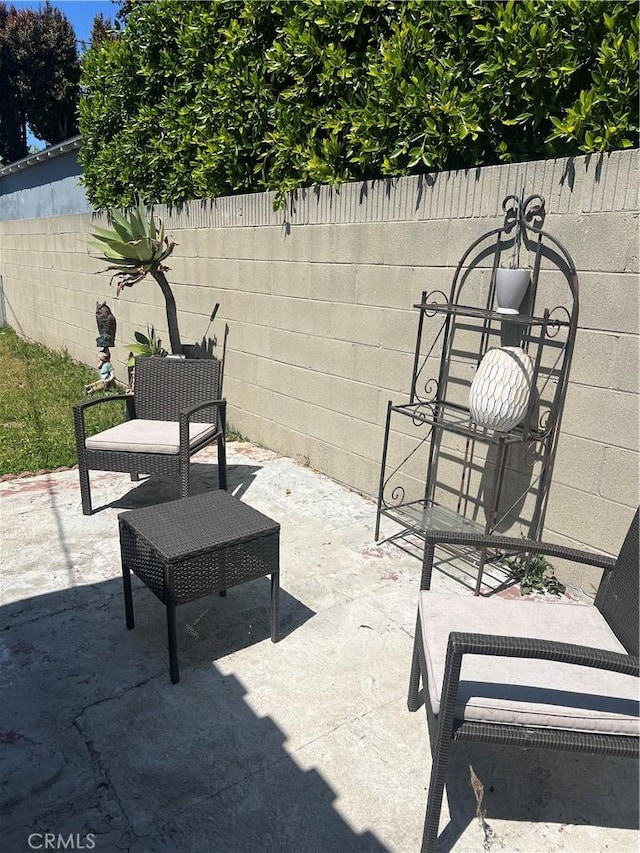 view of patio / terrace with a fenced backyard