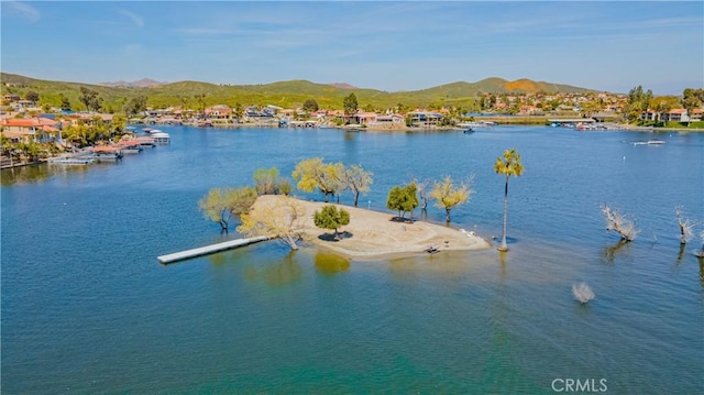 property view of water featuring a mountain view