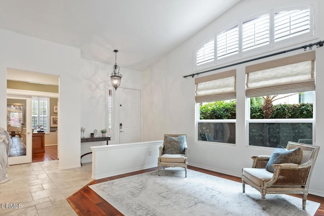 living area featuring a healthy amount of sunlight