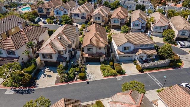 aerial perspective of suburban area