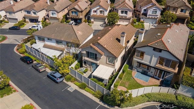 aerial perspective of suburban area