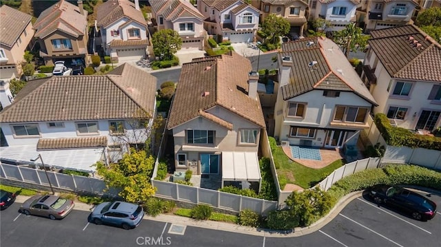 aerial perspective of suburban area