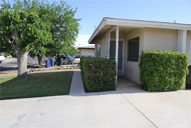 view of property exterior featuring stucco siding