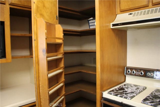 view of storage area