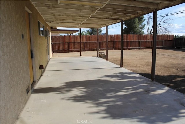 view of patio / terrace with fence