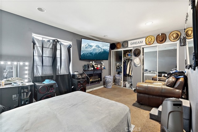 1301 E Pacific Coast, Wilmington, CA 90744 - carpeted bedroom featuring a closet and recessed lighting