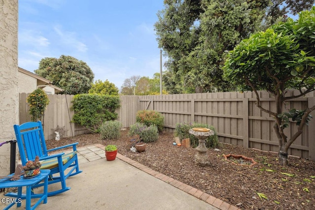 view of patio / terrace with a fenced backyard