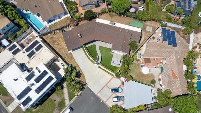 aerial view featuring a residential view