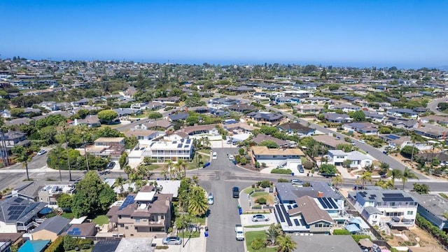 bird's eye view with a residential view