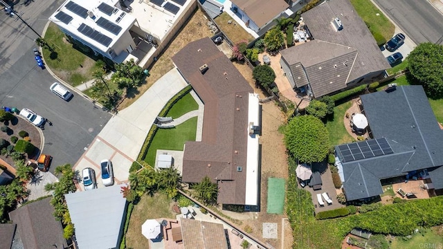 drone / aerial view with a residential view