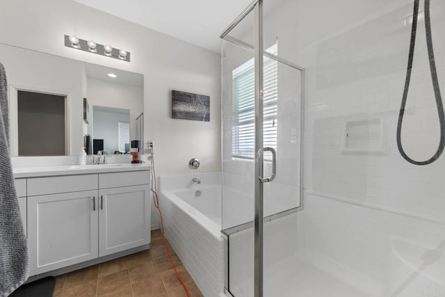 5441 San Roberto, San Diego, CA 92154 - full bath with a stall shower, vanity, and a bath