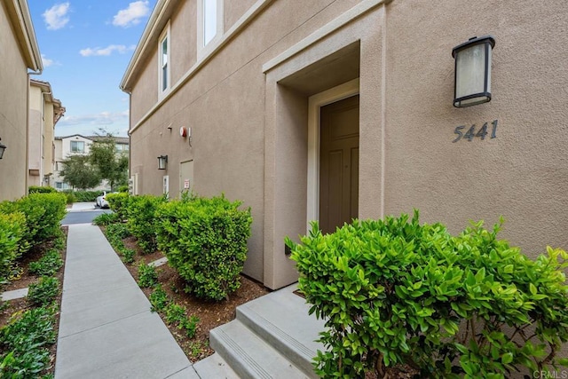 5441 San Roberto, San Diego, CA 92154 - property entrance with stucco siding