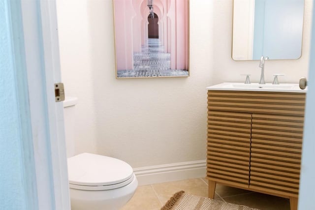 14879 Heather Glen Way, San Diego, CA 92128 - half bath with vanity and tile patterned floors
