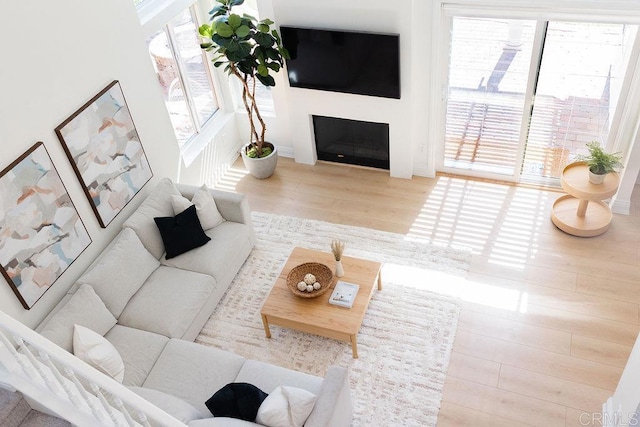 14879 Heather Glen Way, San Diego, CA 92128 - living area featuring wood finished floors and a fireplace