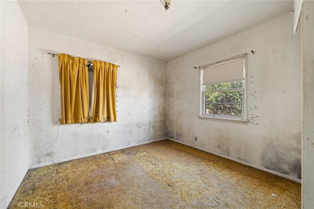 view of spare room