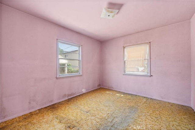view of carpeted empty room