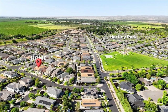 aerial view featuring a residential view