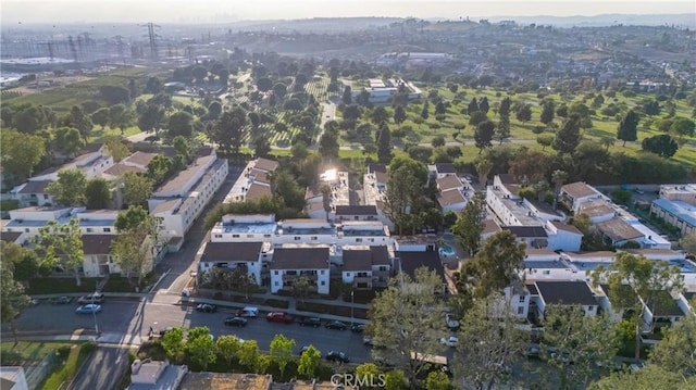 aerial view with a residential view