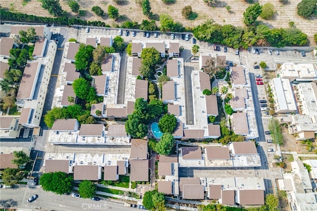 bird's eye view with a residential view