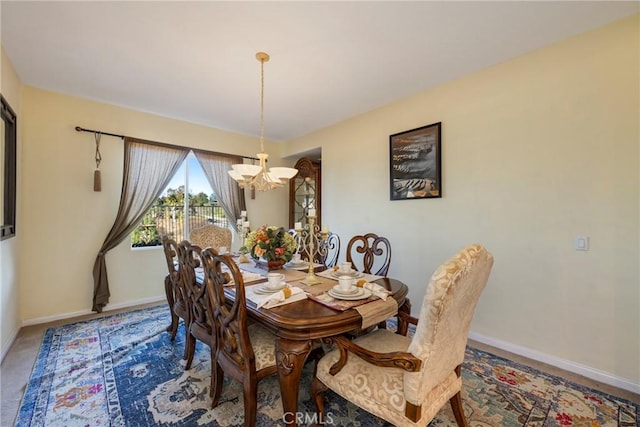 38493 Falkirk Dr, Murrieta, CA 92563 - dining room with a chandelier and baseboards